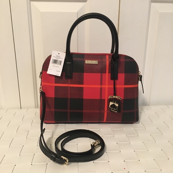 kate spade Handbags - NWT kate spade plaid small rachelle satchel bag